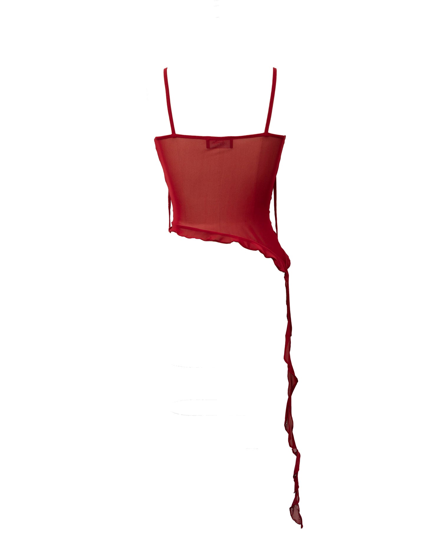 Rouged Mesh Top Red