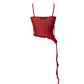 Rouged Mesh Top Red