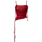 Rouged Mesh Top Red